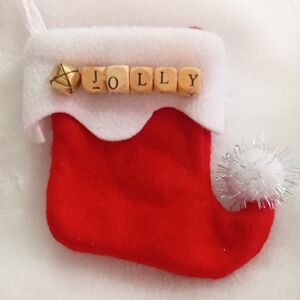 Festive Red Jolly Stocking Ornament